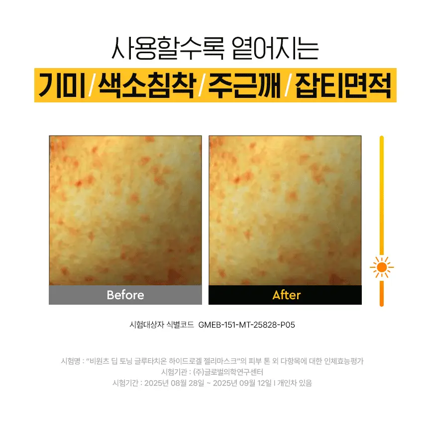 [수분진정/미백잡티] 비원츠 하이드로겔 젤리 마스크팩 4매 2종 (시카 콜라겐/딥토닝 글루타치온) 상세페이지 17